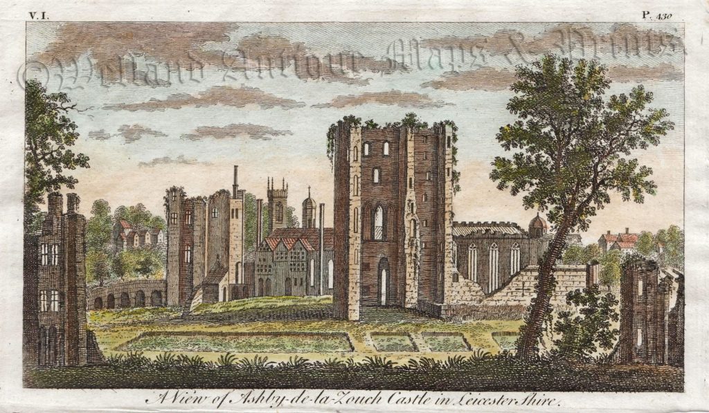 'CASTLE OF ASHBY DE LA ZOUCH LEICESTERSHIRE.' by T. Allom / W. Watkins ...