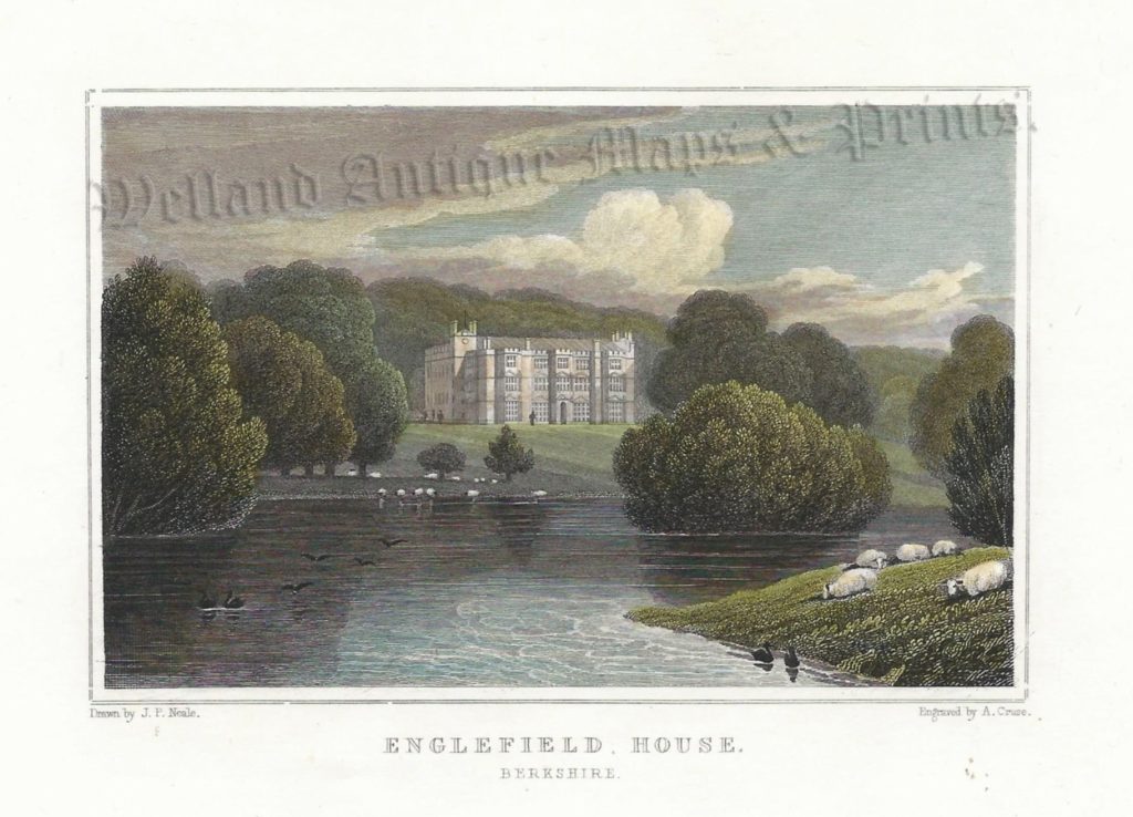 'BASILDON PARK. BERKSHIRE.' by J. P. Neale / A. Cruse c.1831 Welland