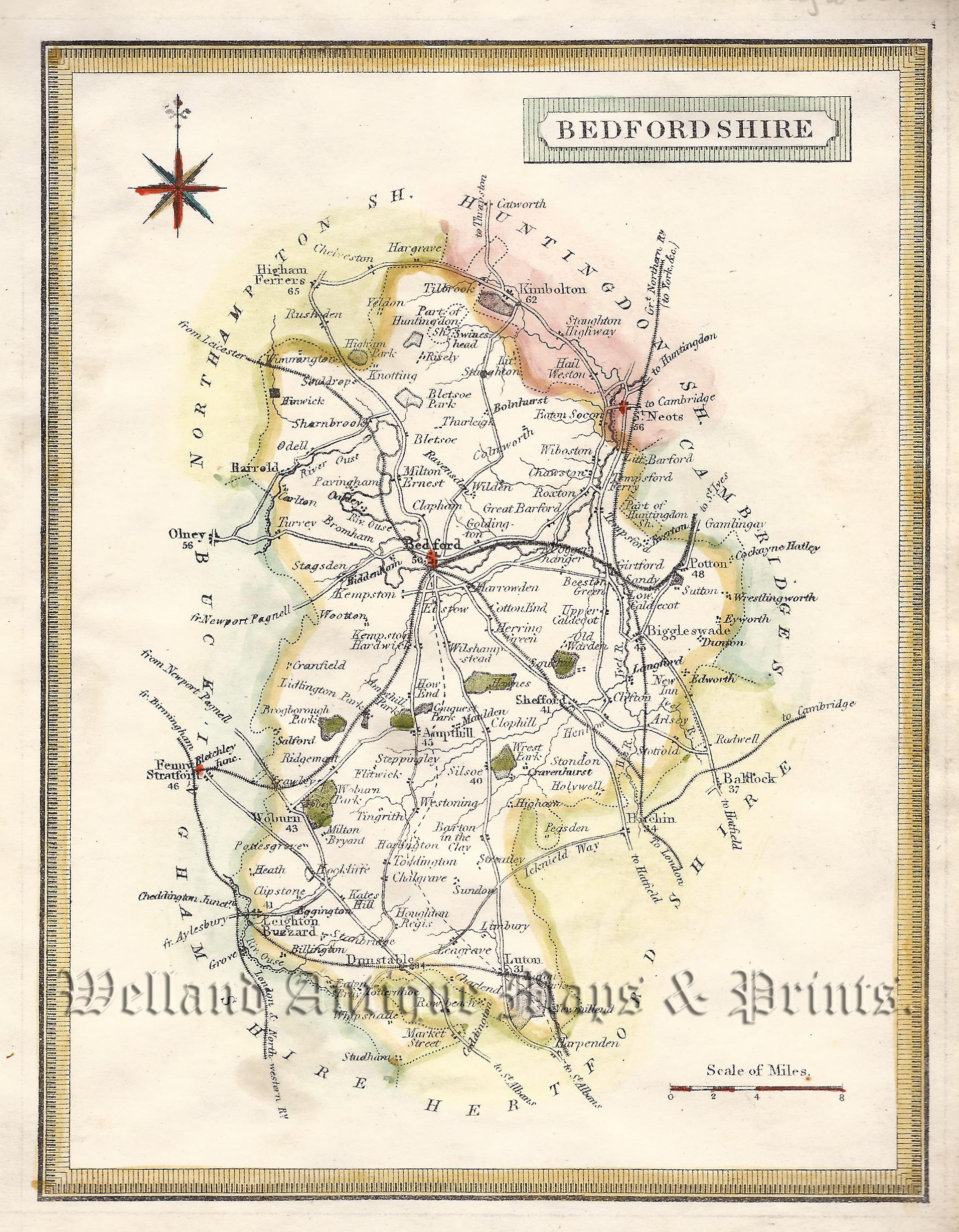 'BEDFORDSHIRE' by John Heywood c.1864