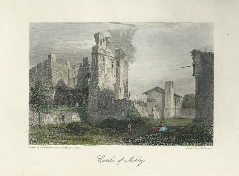 'Castle of Ashby' (AshbydelaZouch Leics) by G. Cattermole/ J. Scene / E. Finden c.1831
