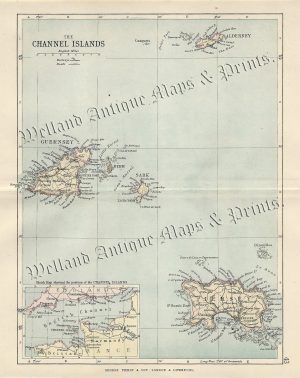 'THE CHANNEL ISLANDS' by John Bartholomew F.R.G.S. / Philip & Son c.1882