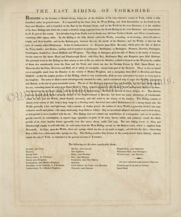 'The East Riding of YORKSHIRE with Ainsty Liberty By JOHN CARY Engraver.' c.1818 - Image 2