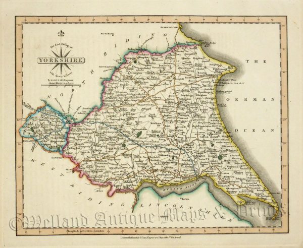 'The East Riding of YORKSHIRE with Ainsty Liberty By JOHN CARY Engraver.' c.1818