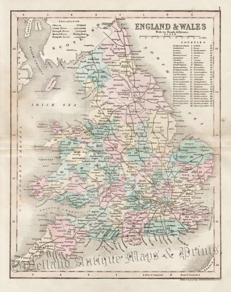 Map Archive England England & Wales Maps Archives - Welland Antique Maps