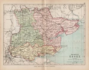'THE COUNTY OF ESSEX' by John Bartholomew F.R.G.S. / Philip & Son c.1876
