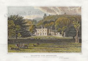 'KELLERTON [Killerton] PARK, DEVONSHIRE.' by W. H. Bartlett / Wallis c.1830