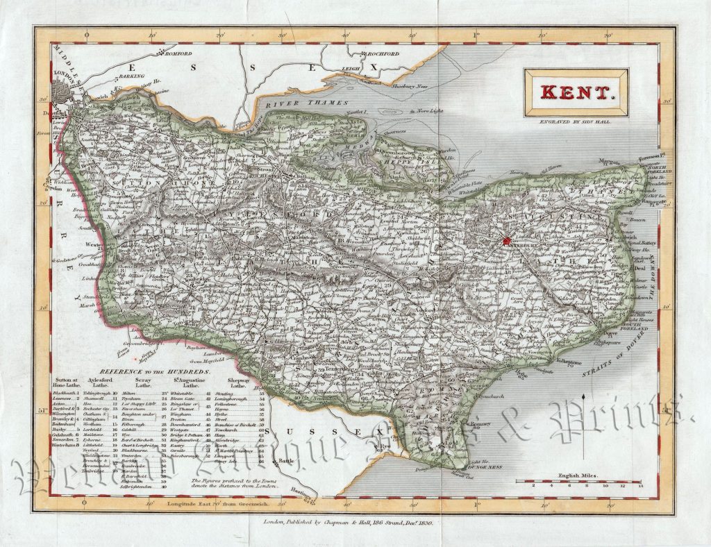 'KENT' by Seller / Grose c.1810 - Welland Antique Maps