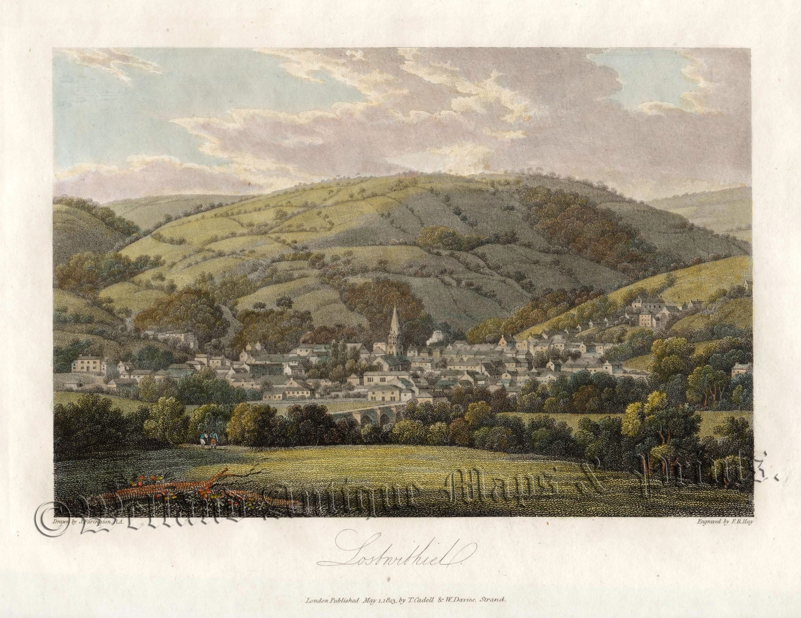 'Lostwithiel.' by J. Farington R.A. / F. R. Hay c.1813