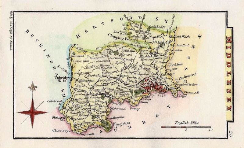 'MIDDLESEX' by Leigh / Hall c.1835