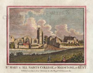 'ST. MARY & SAINTS COLLEGE, at MAIDSTONE, in KENT.' by Taylor / Hogg c.1786