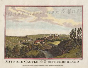 'MITFORD CASTLE, in NORTHUMBERLAND.' by Thornton / Hogg c.1786