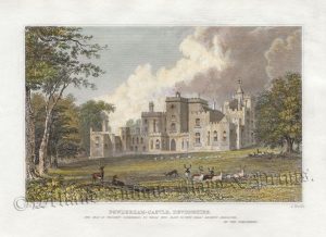 'POWDERHAM-CASTLE, DEVONSHIRE.' by W. H. Bartlett / J. Smith c.1830