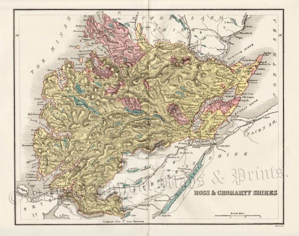 'ROSS & CROMARTY SHIRES.' by W. H. Lizars c.1884