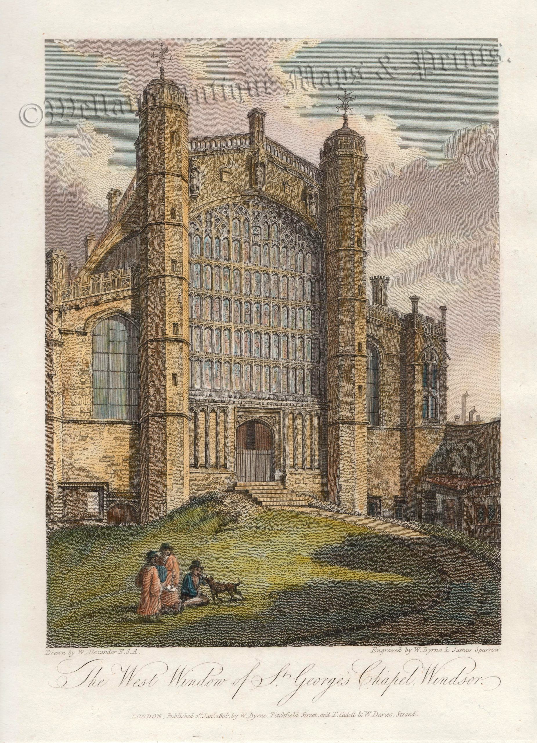 'The West Window of St. George's Chapel, Windsor.' by W.Alexander / W. Byrne / J. Sparrow c.1806