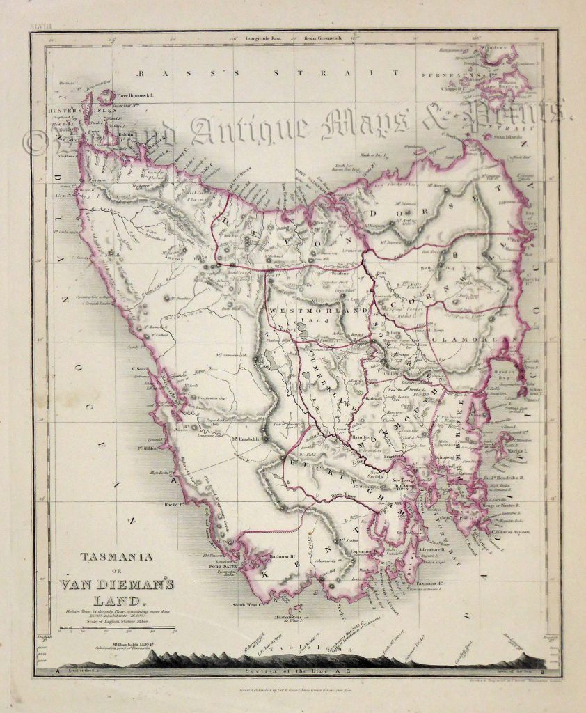 Tasmania Maps Archives - Welland Antique Maps