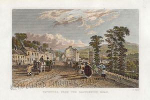 'TAVISTOCK, FROM THE LAUNCESTON ROAD.' by T. Allom / S. Fisher c.1830