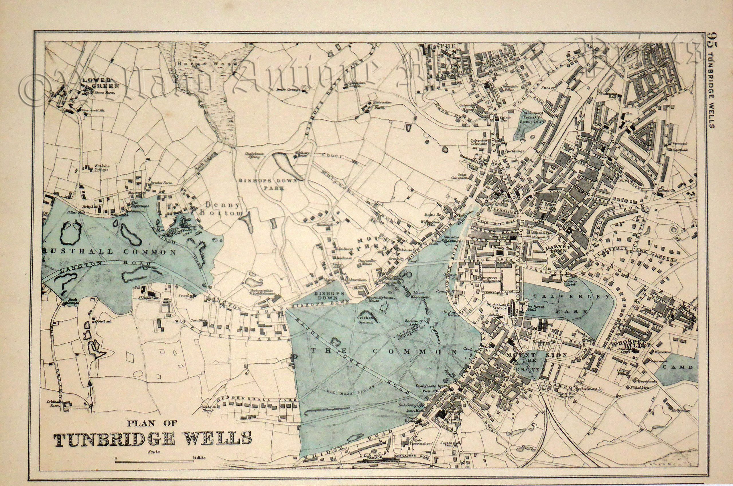 'PLAN OF TUNBRIDGE WELLS' by G. W. Bacon c.1889