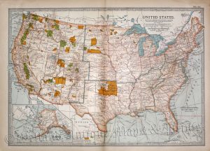 'UNITED STATES.' by The Encyclopaedia Britannica c.1903