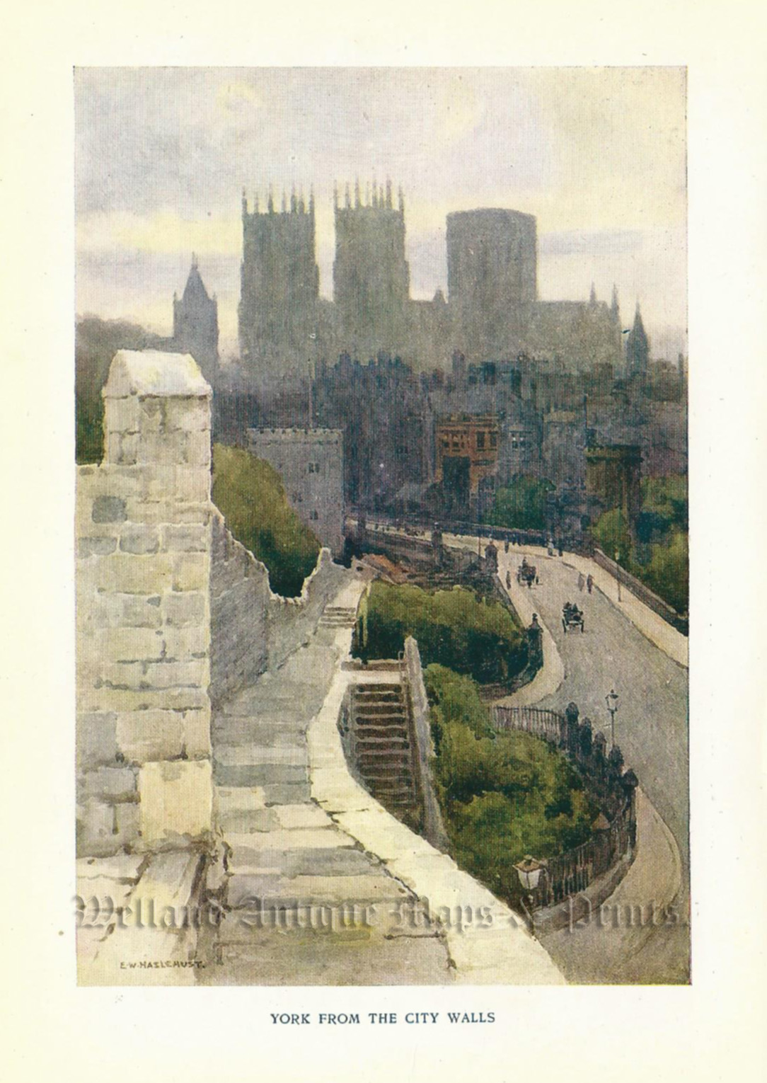 ‘YORK FROM THE CITY WALLS’ by E. W. Haslehust R.B.A. 1910 /1940 ...