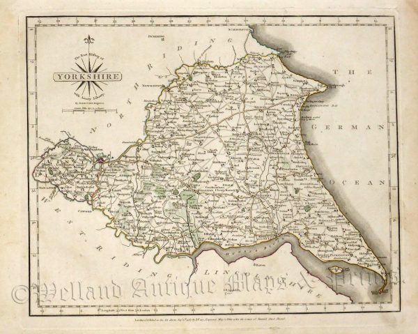 'The East Riding of YORKSHIRE with Ainsty Liberty By JOHN CARY Engraver.' c.1787