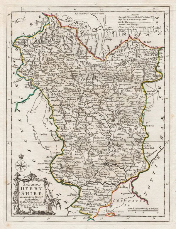 A New MAP Of DERBY SHIRE Drawn From The Best Authorities By Thomas A New MAP Of DERBY SHIRE Drawn From The Best Authorities By Thomas