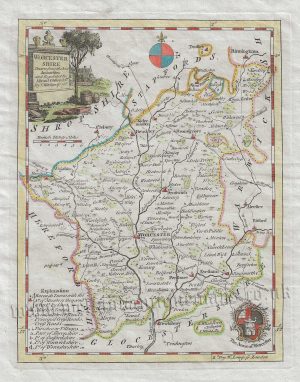 'WORCESTER SHIRE Drawn from the best Authorities' by Thomas Kitchin (ex Boswell atlas) c.1786