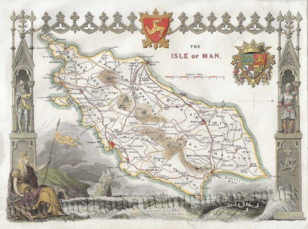 'THE ISLE OF MAN' by Thomas Moule c.1840s