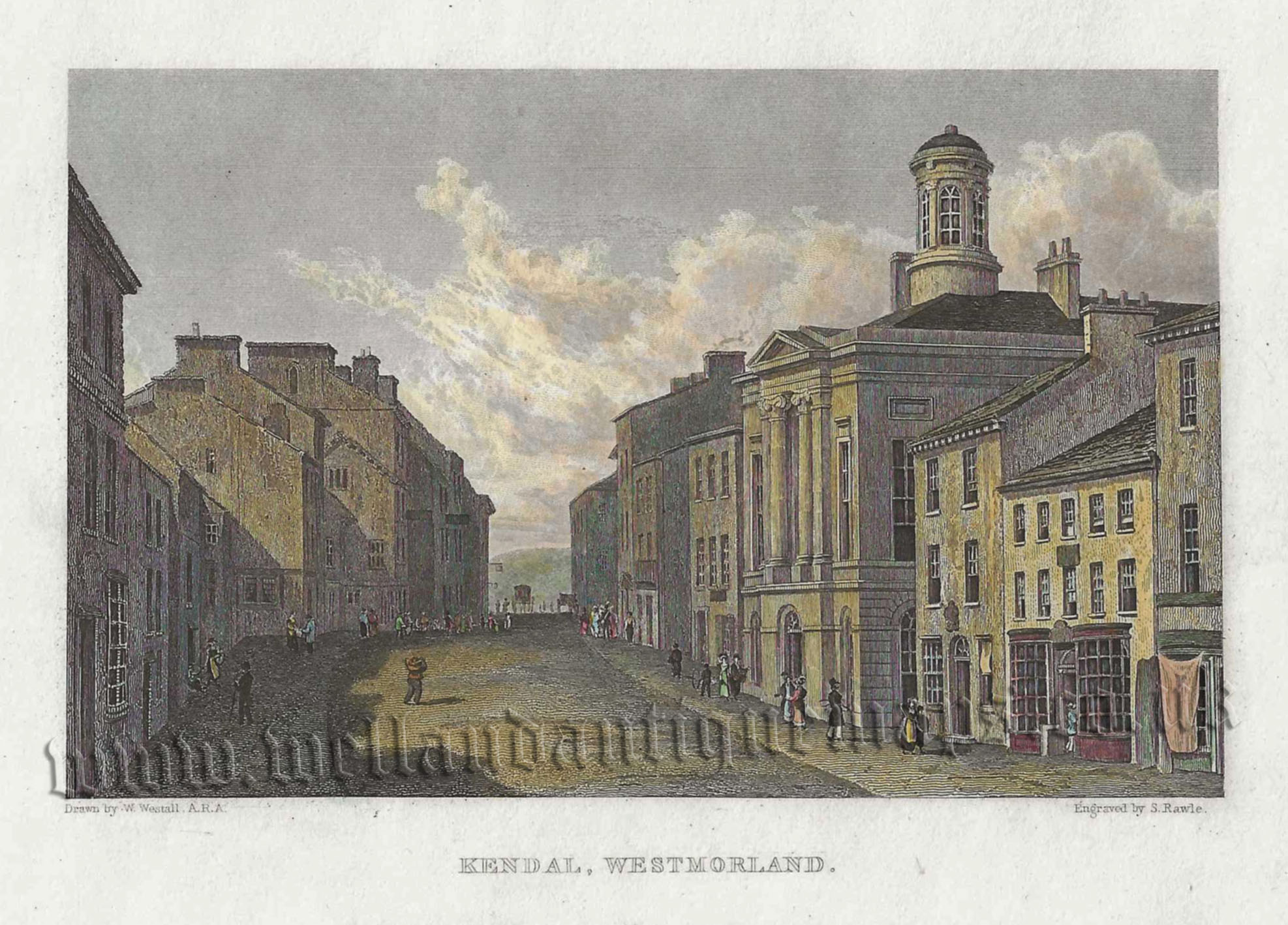 'KENDAL, WESTMORLAND.' by W. Westall / S. Rawle c.1830