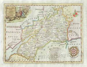 ‘GLOCESTER SHIRE [Gloucestershire] Drawn from the best Authorities …’ by T. Kitchin c.1786 (ex Boswell Atlas)