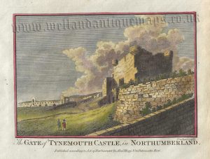 'The GATE of TYNEMOUTH CASTLE, in NORTHUMBERLAND. Plate I.' by Walker / Hogg c.1786