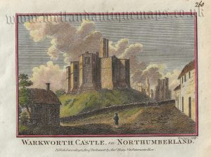 'WARKWORTH CASTLE, in NORTHUMBERLAND.' by Grainger / Hogg c.1786