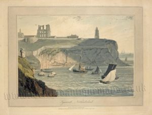 'Tynemouth, Northumberland.' by William Daniell c.1822