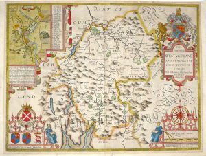 THE COUNTIE WESTMORLAND AND KENDALE THE CHEIF TOWNE DESCRIBED ...' by John Speed c.1650