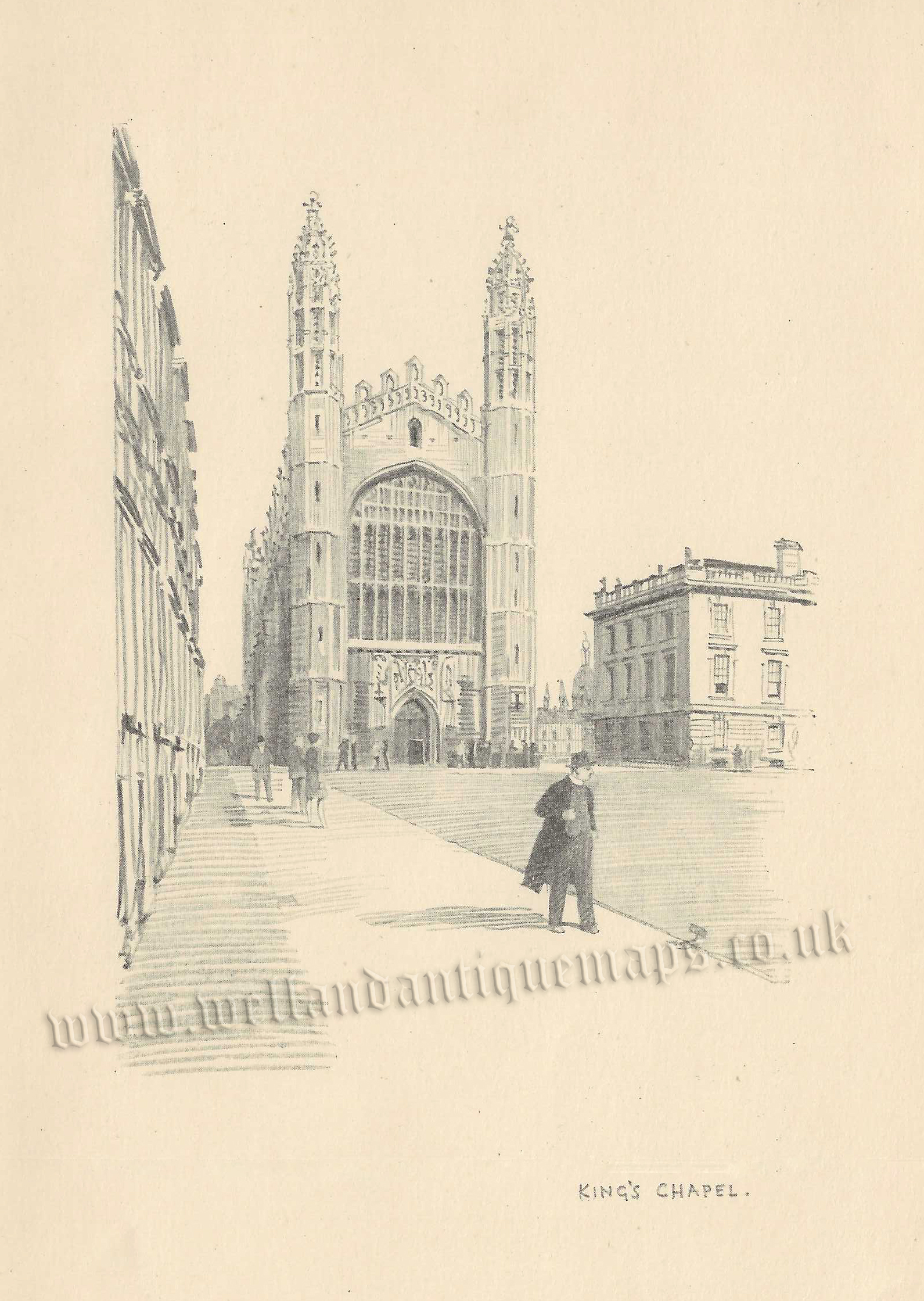 'KING'S CHAPEL.' (Cambridge) by Walter M. Keesey c.1913-1926