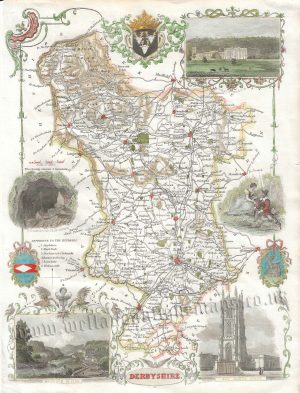 'DERBYSHIRE’ by Thomas Moule c.1840s