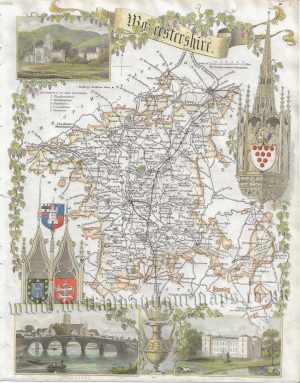 ‘Worcestershire.’ by Thomas Moule c.1840s