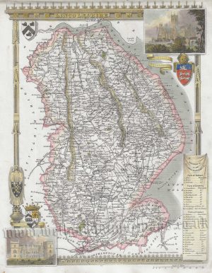 'LINCOLNSHIRE' by Thomas Moule c.1840s