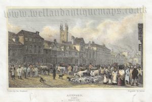 'ASHFORD, KENT. MARKET DAY.' by G. Shepherd / T. Garner c.1830