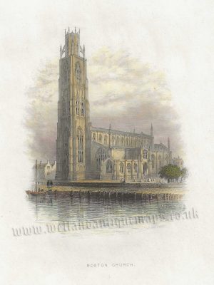 'BOSTON CHURCH.' by W. H. Bartlett / A. Willmore c.1854