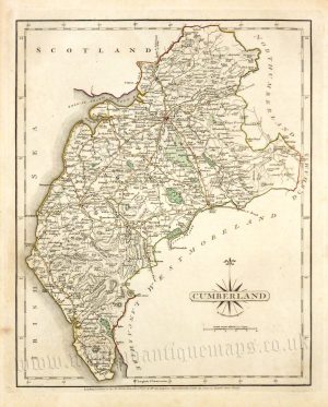 ‘CUMBERLAND’ by John Cary c.1793 (New & Correct English Atlas)