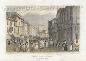 'DARTFORD, KENT. MARKET DAY.’ by G. Shepherd / H. Adlard c.1830