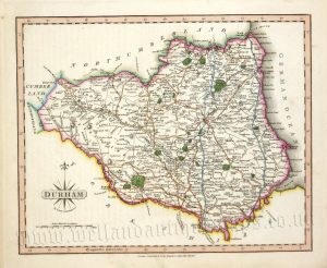 DURHAM By JOHN CARY Engraver’ c.1818 (New & Correct English Atlas)