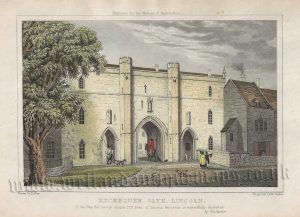 'EXCHEQUER GATE, LINCOLN.' by T. Allen / W. Taylor c.1830-1836
