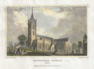 'FAVERSHAM CHURCH, KENT.’ by T. M. Baynes / H. Adlard c.1830