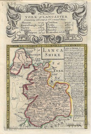 ‘LANCA SHIRE’ by John Owen & Emanuel Bowen c.1720