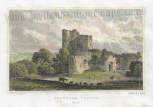 'SALTWOOD CASTLE. KENT.’ by G. Shepherd / H. Adlard c.1830