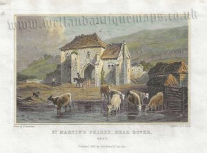 'ST. MARTIN'S PRIORY [Gatehouse], NEAR DOVER. KENT.' by H. Gastineau & S. Lacey c.1830