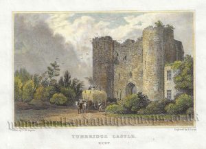 'TUNBRIDGE CASTLE. KENT.’ by H. Gastineau & S. Lacey c.1830