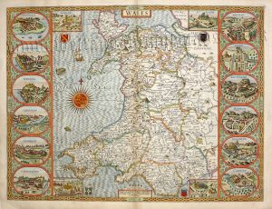 'WALES' by John Speed c.1676