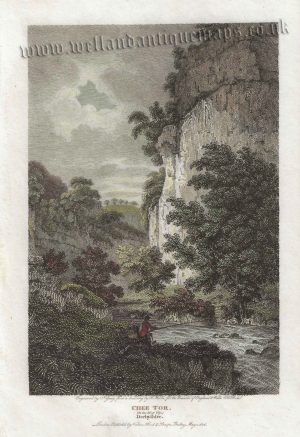 ‘CHEE TOR. on the River Wye: Derbyshire’ by H. Moore / J. Grieg c.1806